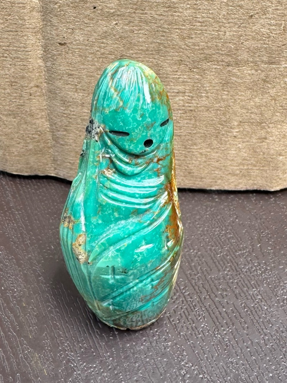 Turquoise Stone Guardian Sculpture - Brand:
